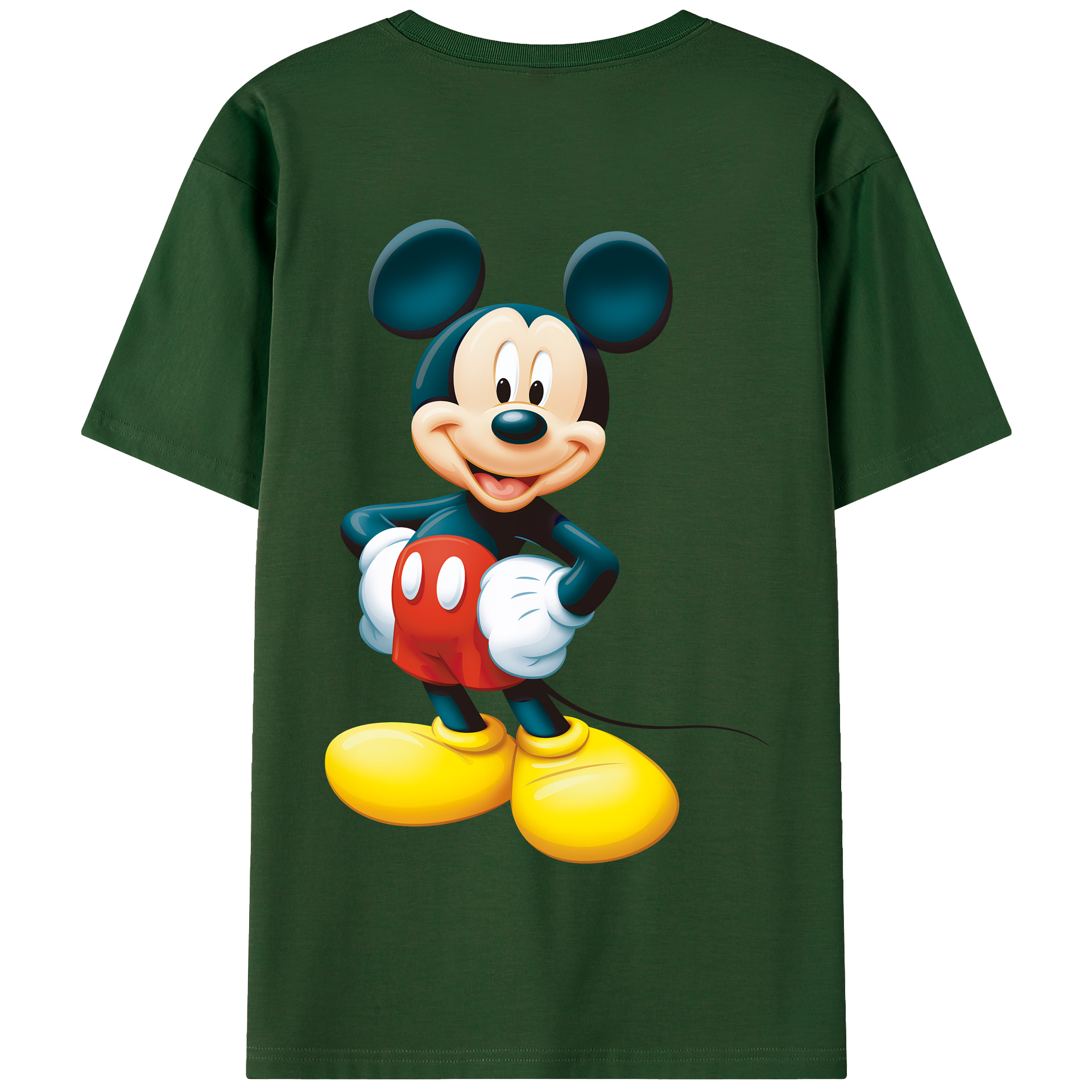 （画像用） ミッキーマウス Mickey Mouse 綿100％半袖Tシャツ（背面プリント）